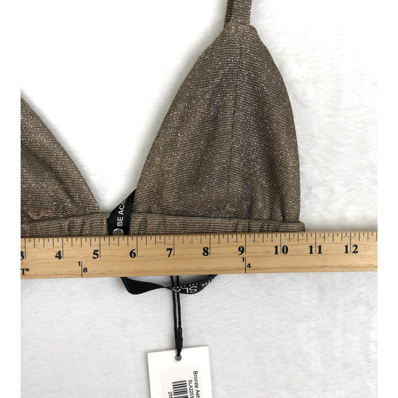 NWT SLA The Label Astrid Bralette Sz XS Bronze Metallic Sparkly NEW - Picture 9 of 10
